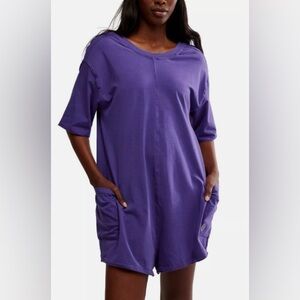 Free people movement hotshot romper in purple
Ba